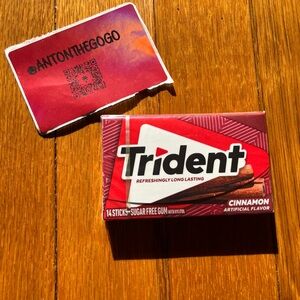 Packs Trident Cinnamon Flavor Sugar Free Chewing Gum